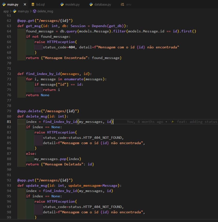 Preview do projeto API - FastAPI