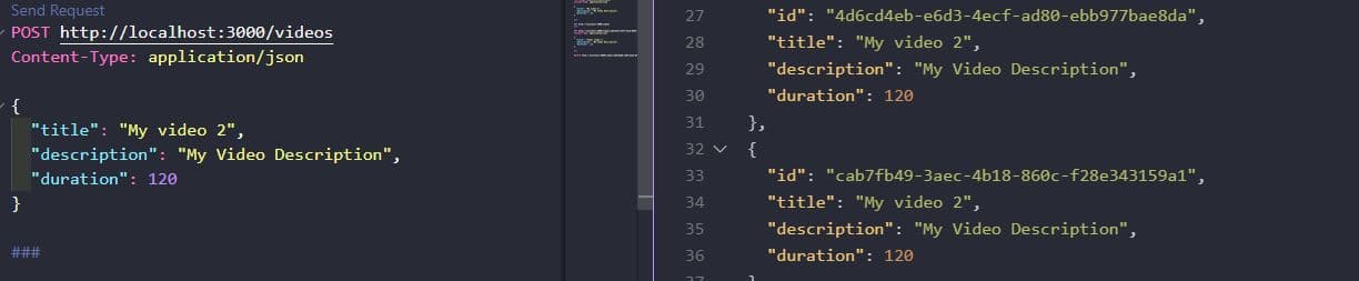 Preview do projeto API - Node Fastify
